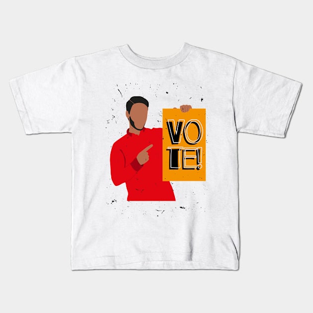 Vote Kids T-Shirt by Riczdodo